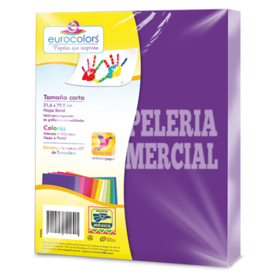 PAPEL FLOURESCENTE T.CARTA C/U MORADO